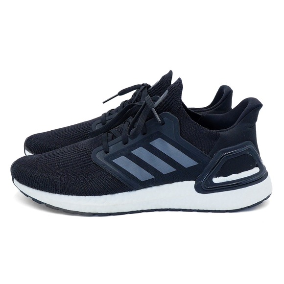ADIDAS Mens US 11.5 Black White Ultraboost 20 Running Athletic Sneakers Shoes - Picture 2 of 8
